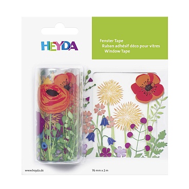 Наклейка декоративная для гладкой поверхности Brunnen Heyda, многоразовая, 2 м х 76 мм Цветы - 8